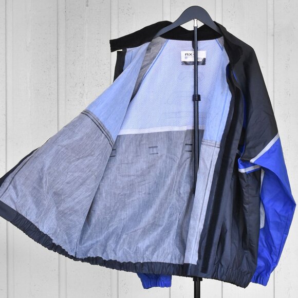 Nelson-Rigg AX-1 Motorcycle Rain Jacket Vented Blue/Black Size 3XL - Picture 7 of 9
